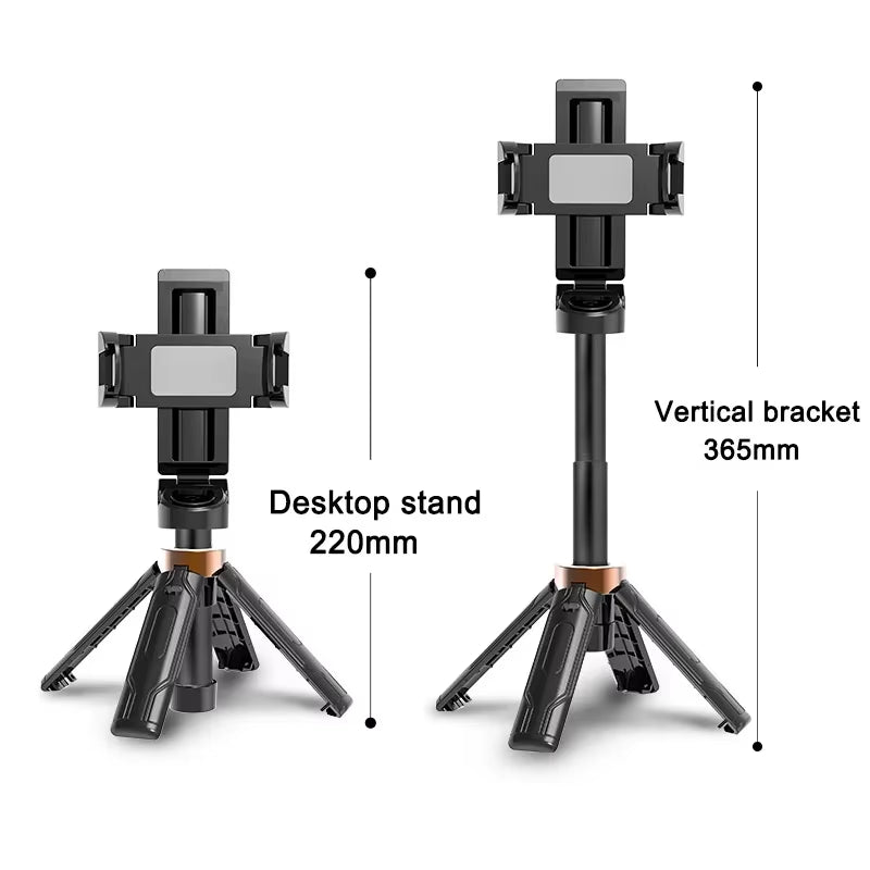 Universal Portable Selfie Stick Tripod Foldable Mini Selfie Stick Phone Tripod Stand with Detachable Wireless Remote Controller