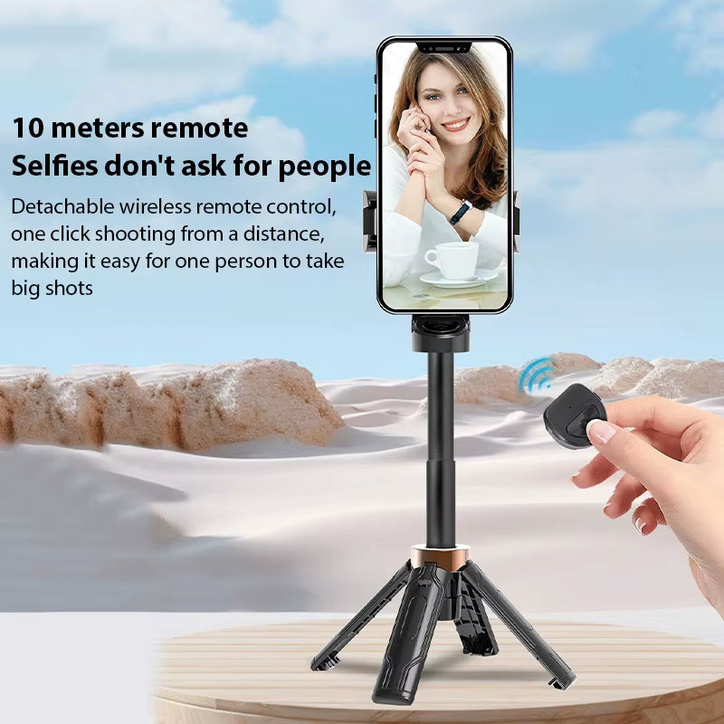 Universal Portable Selfie Stick Tripod Foldable Mini Selfie Stick Phone Tripod Stand with Detachable Wireless Remote Controller