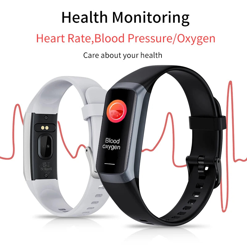 Amoled Smart Watch Men 2025 Smart Band Women Heart Rate Blood Smartwartch Waterproof Smart Bracelet Sport Fitness Tracker