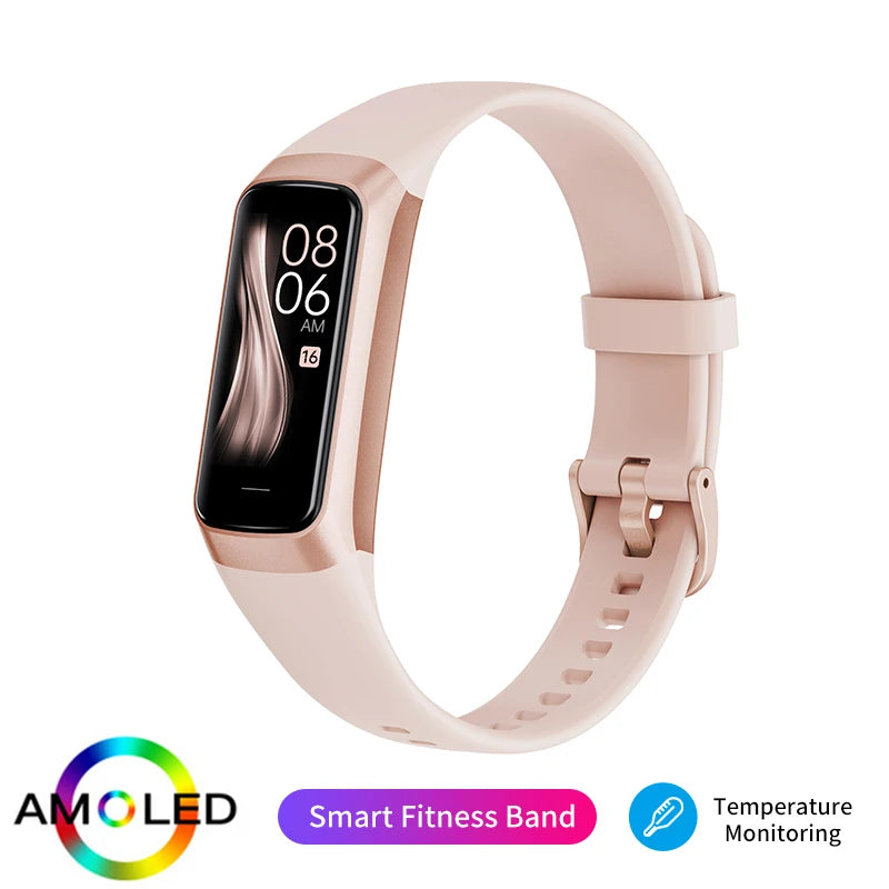 Amoled Smart Watch Men 2025 Smart Band Women Heart Rate Blood Smartwartch Waterproof Smart Bracelet Sport Fitness Tracker
