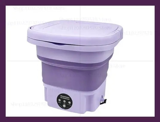 Portable Small Foldable Washing Machine with Spin Dryer for Socks Underwear Washer Household Mini Washing Machine EU Plug