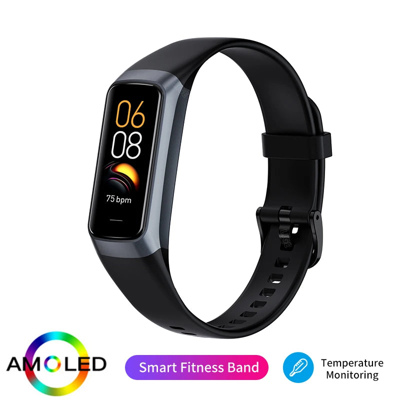 Amoled Smart Watch Men 2025 Smart Band Women Heart Rate Blood Smartwartch Waterproof Smart Bracelet Sport Fitness Tracker