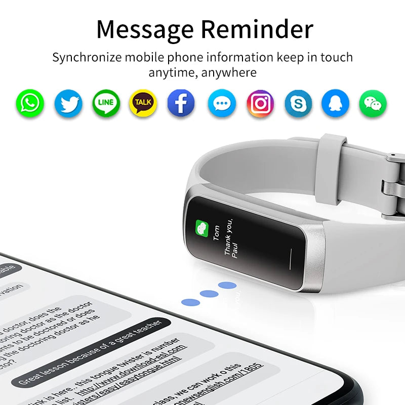 Amoled Smart Watch Men 2025 Smart Band Women Heart Rate Blood Smartwartch Waterproof Smart Bracelet Sport Fitness Tracker