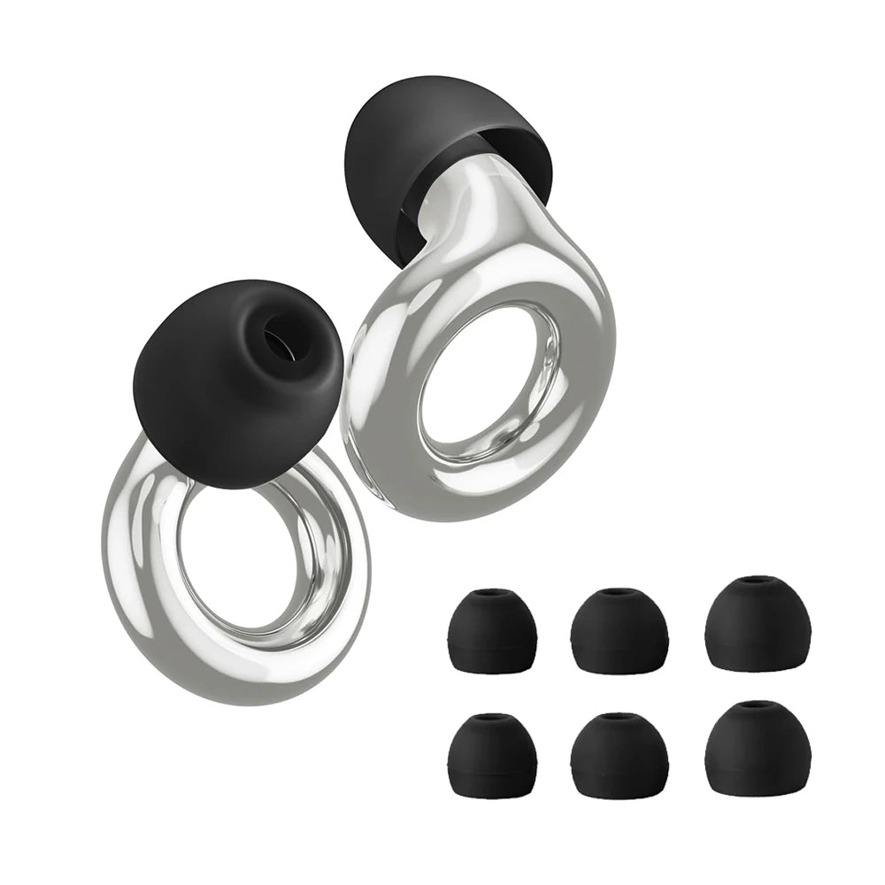 HUAK High-Fidelity Ear Plugs - 8 Ear Tips in XS/S/M/L - Reusable Concerts & Festivals, Live Events, Musicians, Djs