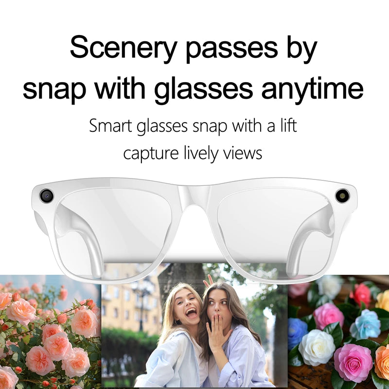 Ai Camera Glasses Bluetooth 4K Hd Outdoor Sports Glasses Music Translation Voice Assistant Smart Glasses Photochromic Glasses