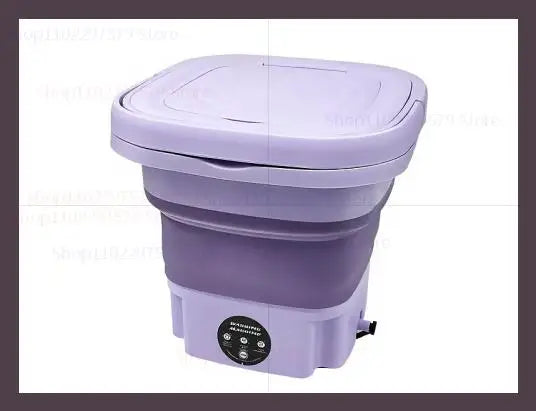 Portable Small Foldable Washing Machine with Spin Dryer for Socks Underwear Washer Household Mini Washing Machine EU Plug