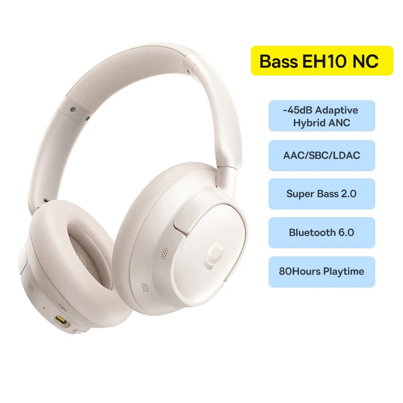 Bowie H1S Wireless Headphones Bluetooth 5.4 Noise Canceling 46Db over Ear Headset Hi-Res Spatial Audio Earphone 120H Time