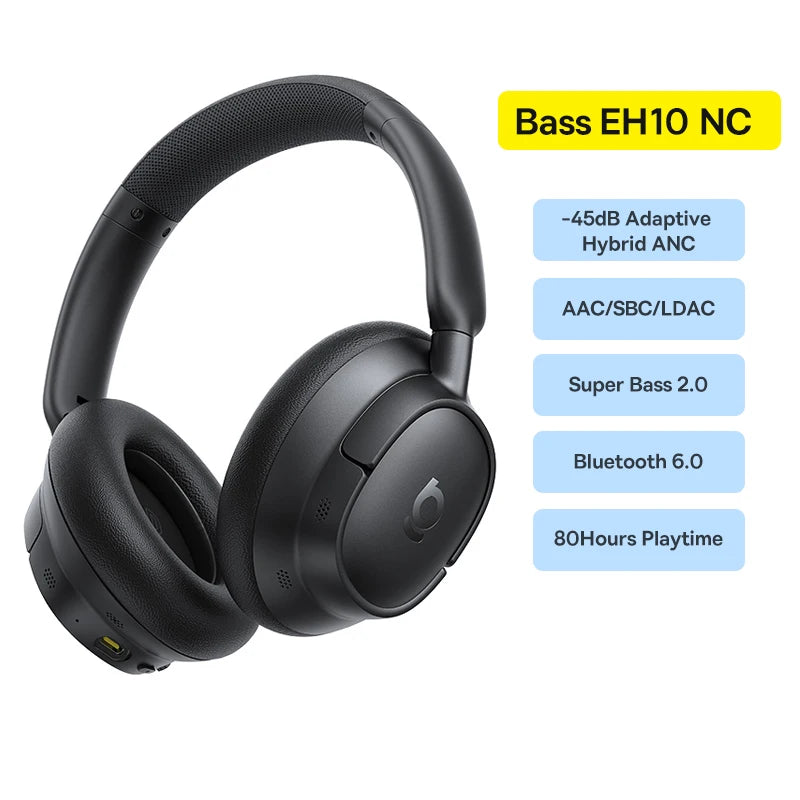 Bowie H1S Wireless Headphones Bluetooth 5.4 Noise Canceling 46Db over Ear Headset Hi-Res Spatial Audio Earphone 120H Time