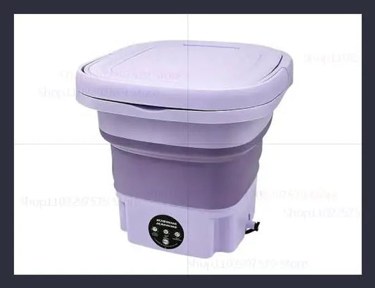 Portable Small Foldable Washing Machine with Spin Dryer for Socks Underwear Washer Household Mini Washing Machine EU Plug