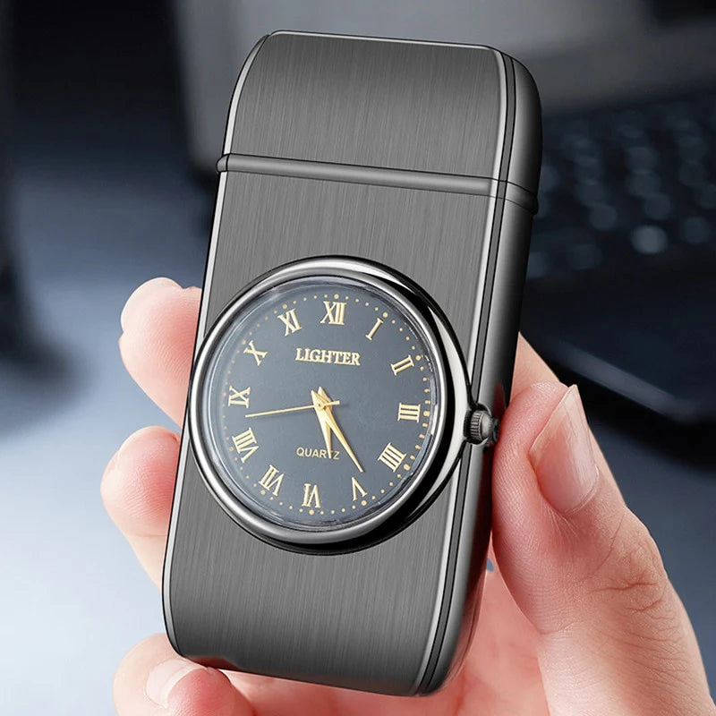 Windproof Butane Gas Lighters Turbo Lighters Unusual Lighters Metal Watch Lighters Men&#39;S Gadget Gift Cigarette Cigar Lighters
